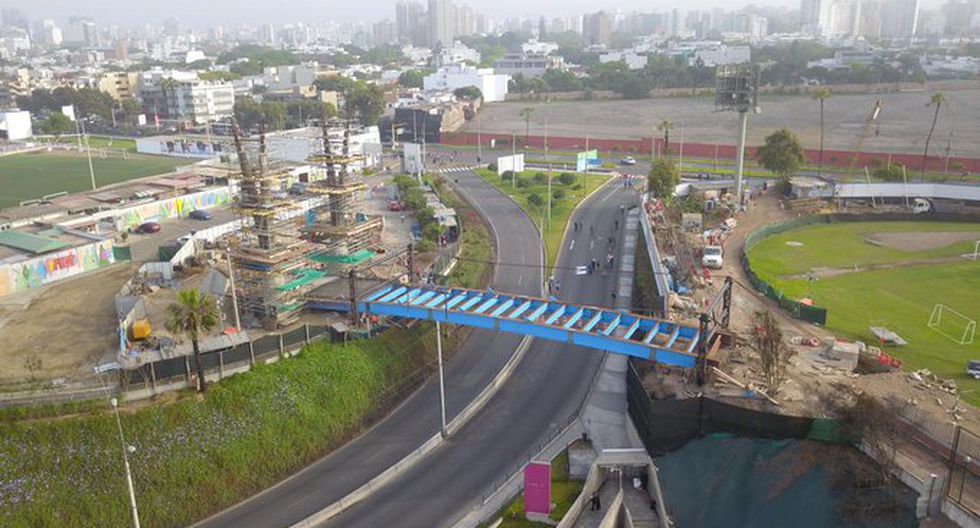 Instalaron estructura de puente que unirá Miraflores y San Isidro Instalaron estructura de puente que unirá Miraflores y San Isidro