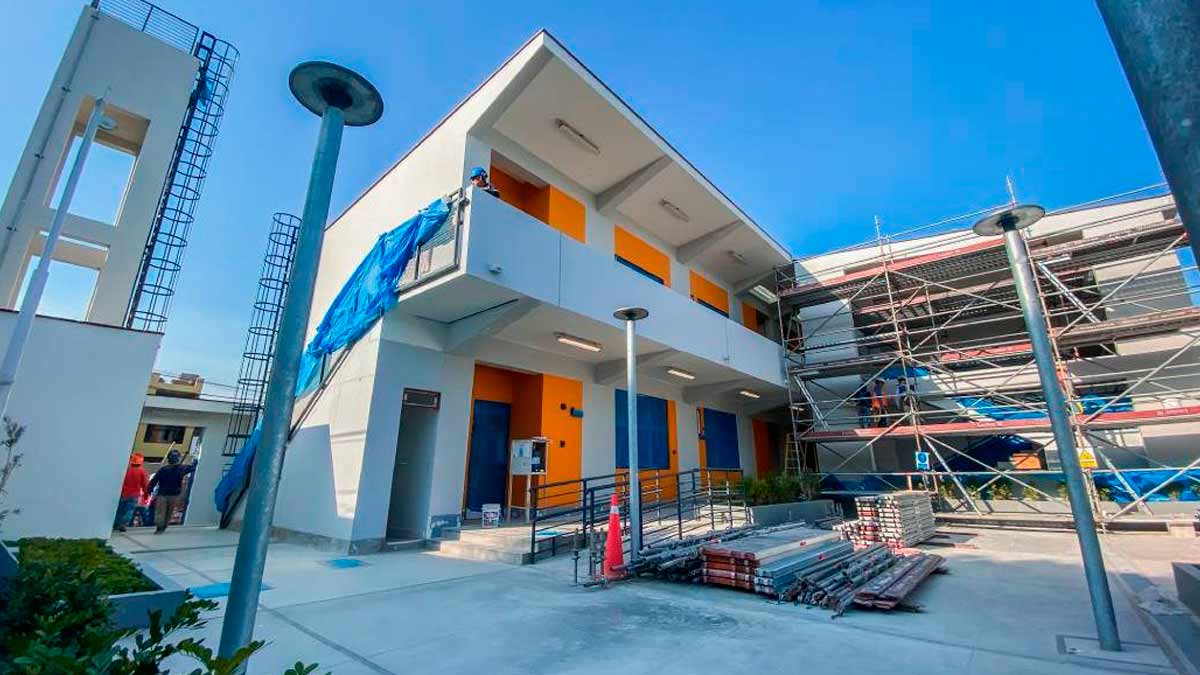 Áncash: Construcción de colegio en Nuevo Chimbote presenta 98.7% de avance