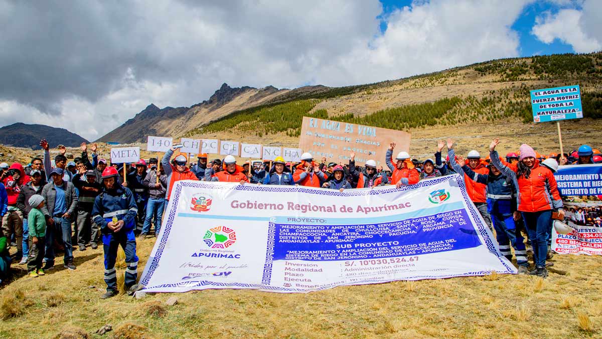Apurímac Supervisan avances del megaproyecto hídrico de Parcco Chinquillay