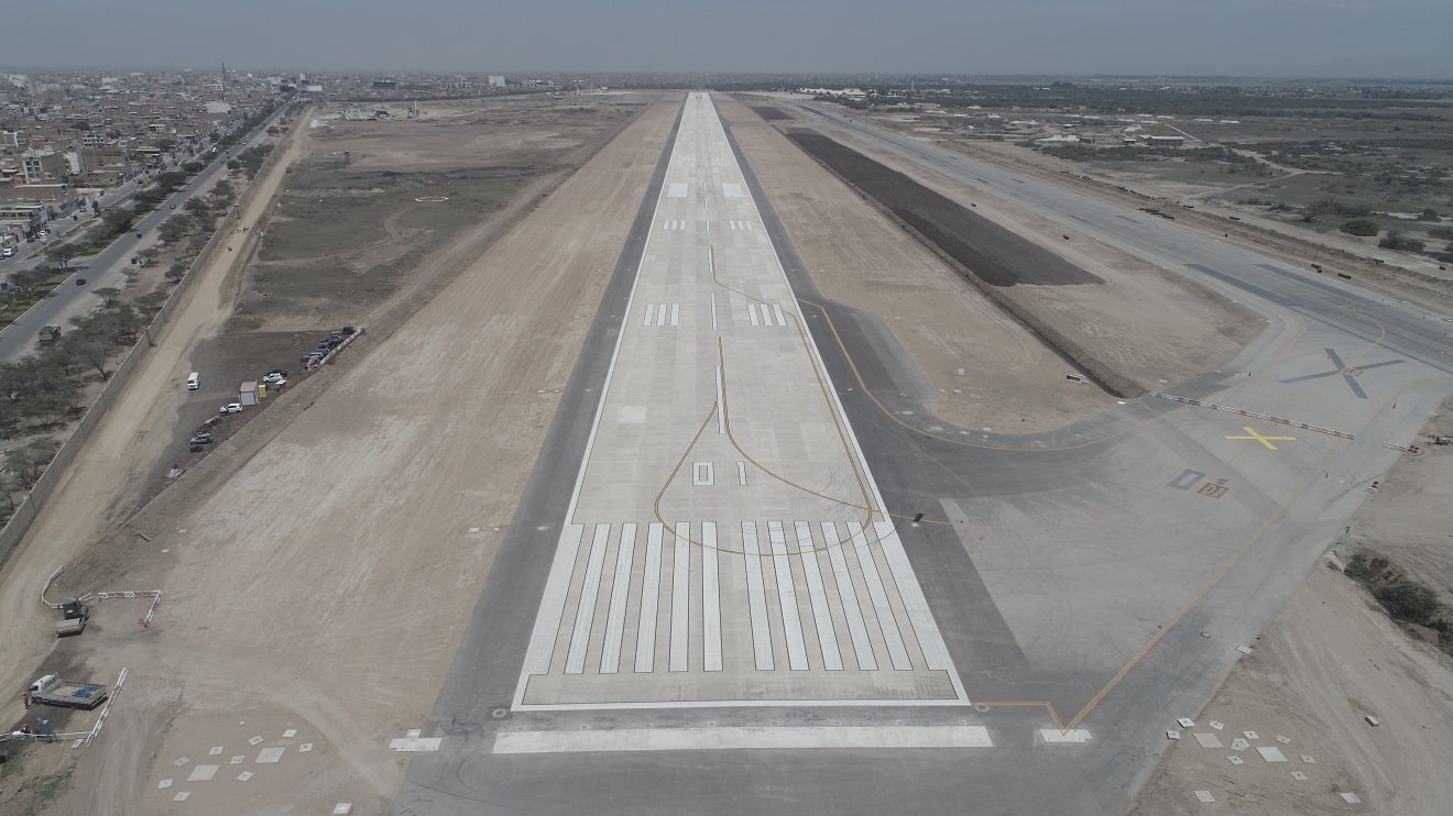 Cementos Pacasmayo participa en la mejora del sistema de pistas y cerco perimétrico del Aeropuerto de Chiclayo