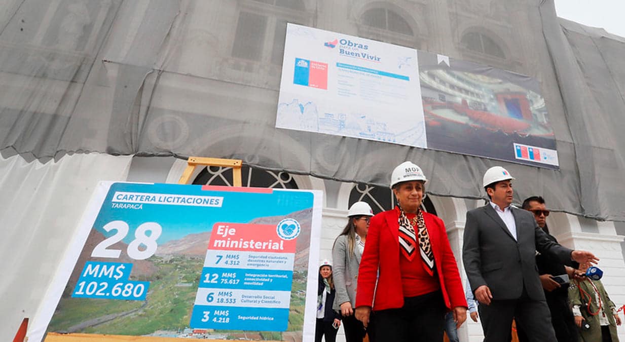 Ministra de Obras Públicas anunció inversión en licitaciones para el último trimestre de 2023 en la Región de Tarapacá.