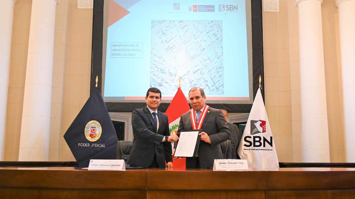 Poder Judicial y SBN firman Convenio Marco para fortalecer la gestión de los predios del Estado