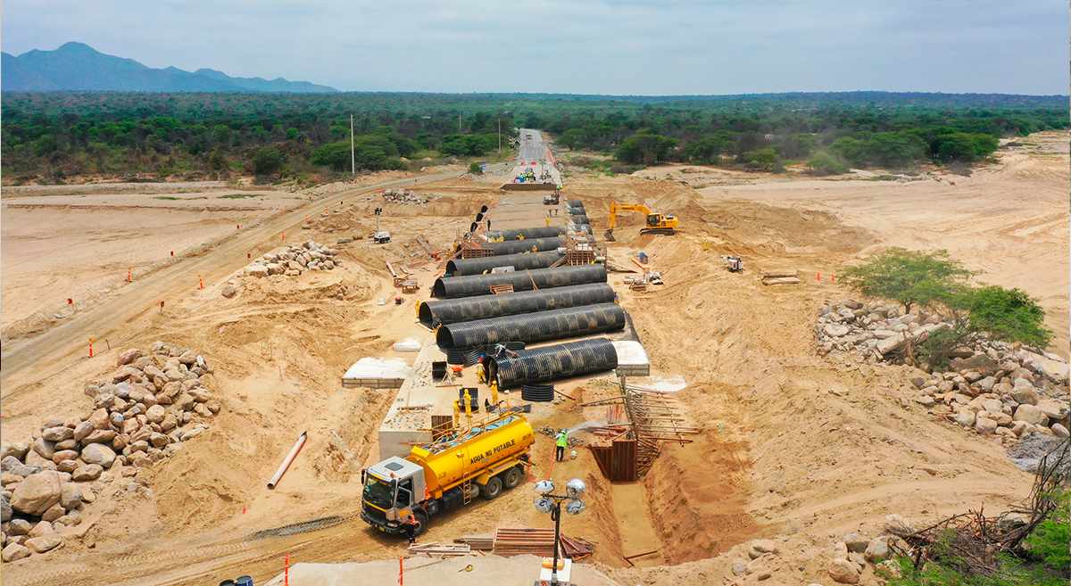 MTC: Obras en el badén Querpón tienen un 50% de avance