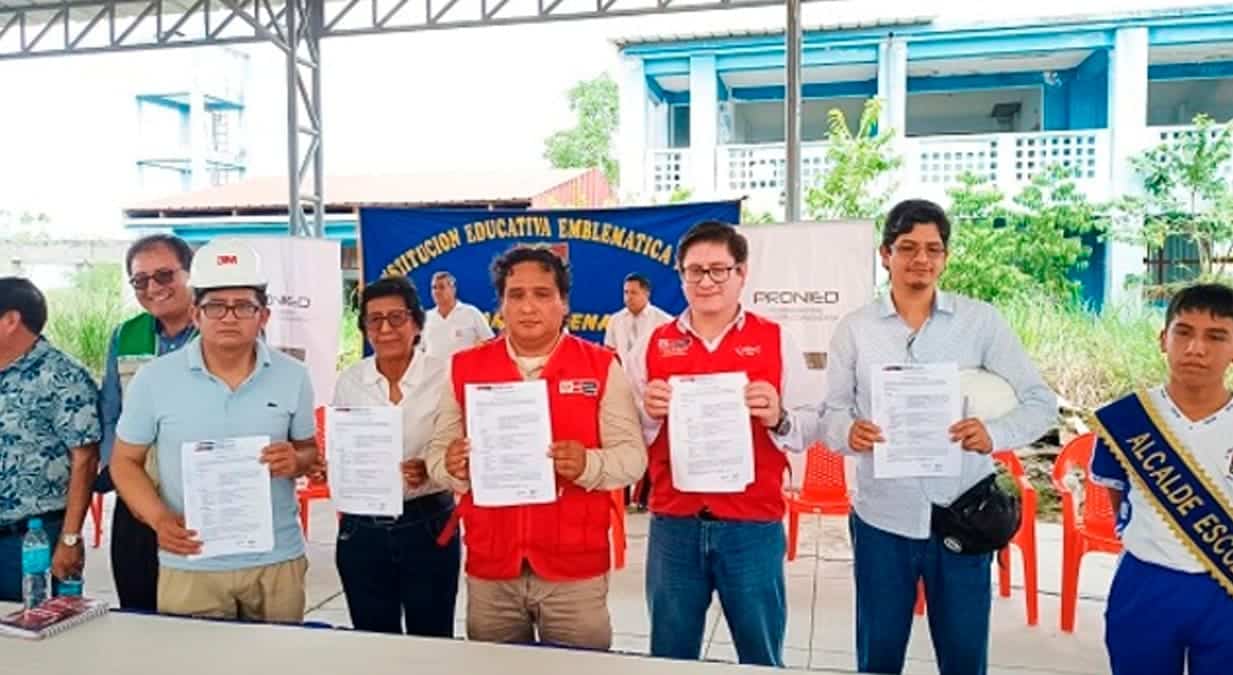 San Martín: Entregan terreno para obras de la IEE N° 0050 Abraham Cárdenas Ruiz