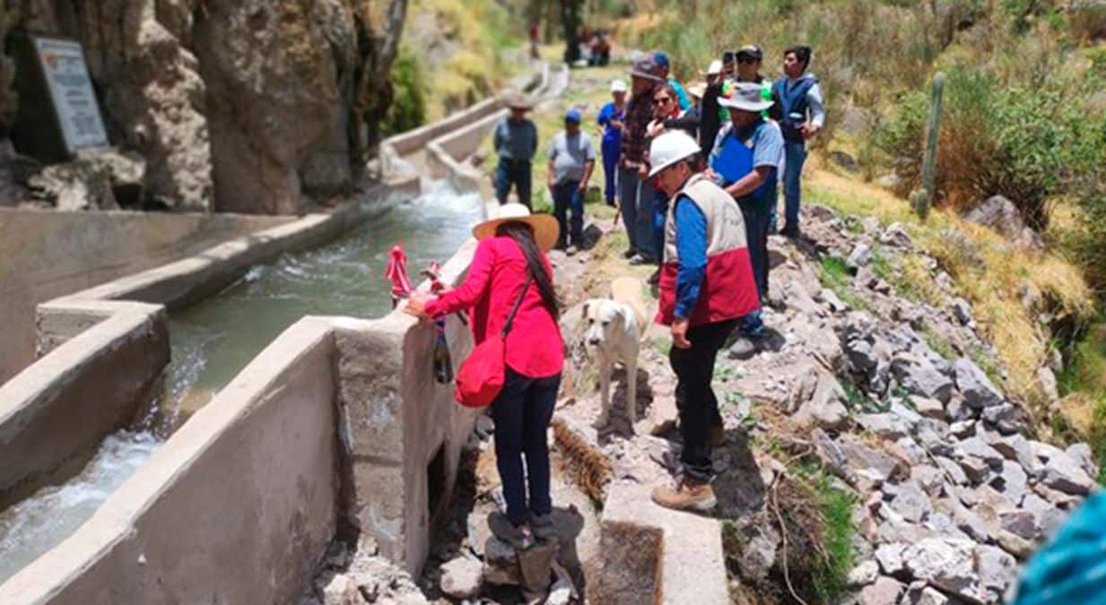 Arequipa: Rehabilitan bocatoma y canal de regadío en Tarayoc
