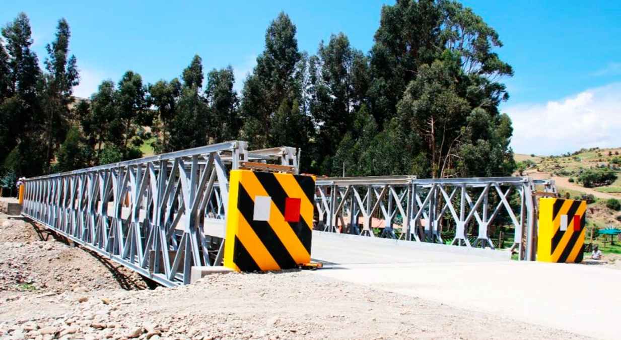 Construcción de puentes modulares en Huánuco