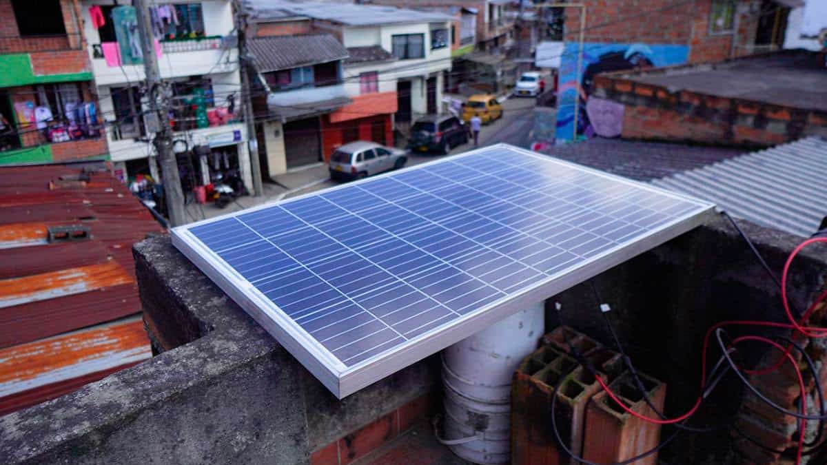 Panel solar en Medellín