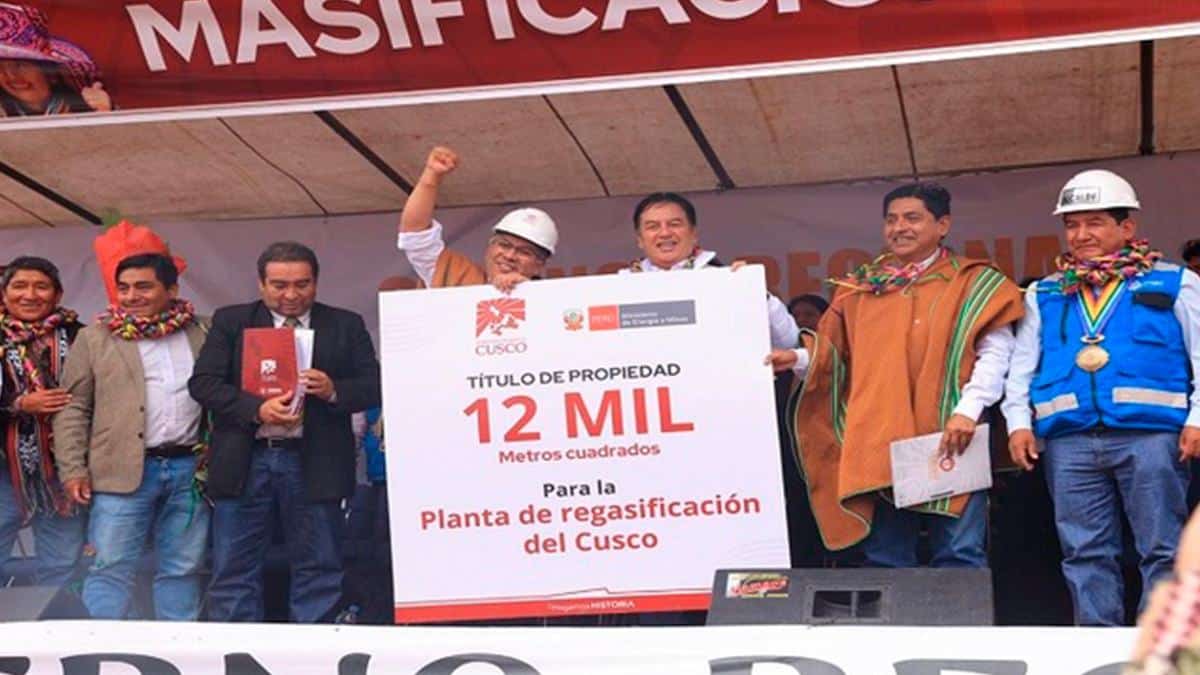 Minem recibe terreno para construir Planta de Regasificación del Cusco
