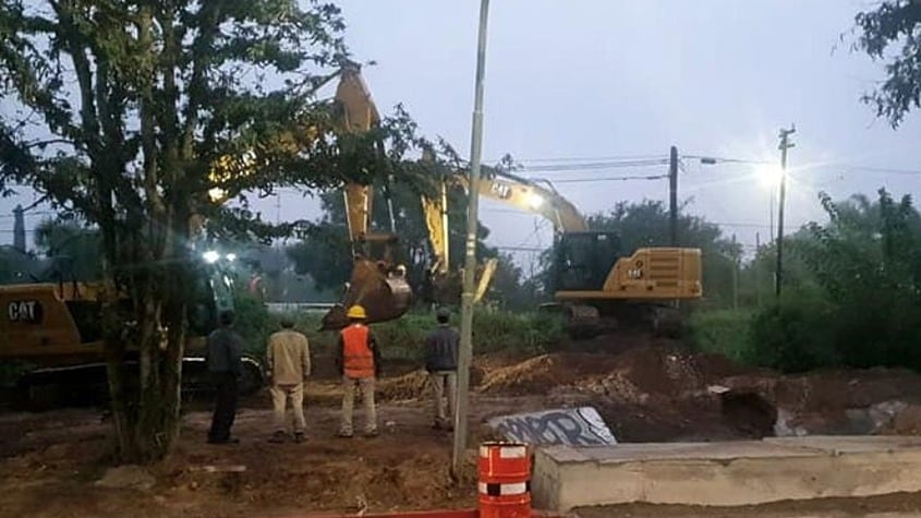 obra de desagüe pluvial