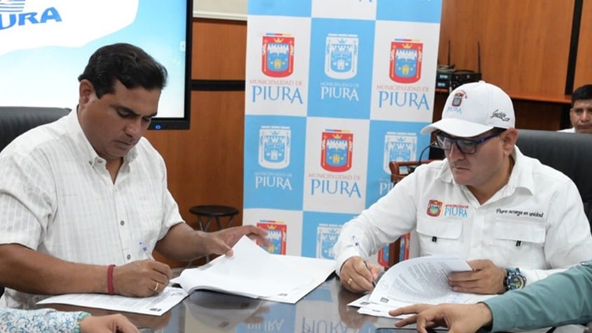 Firman convenio para ejecutar cuatro obras en Piura