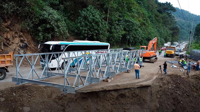 Ecuador: Instalan puentes Bailey en la vía Pallatanga – Cumandá