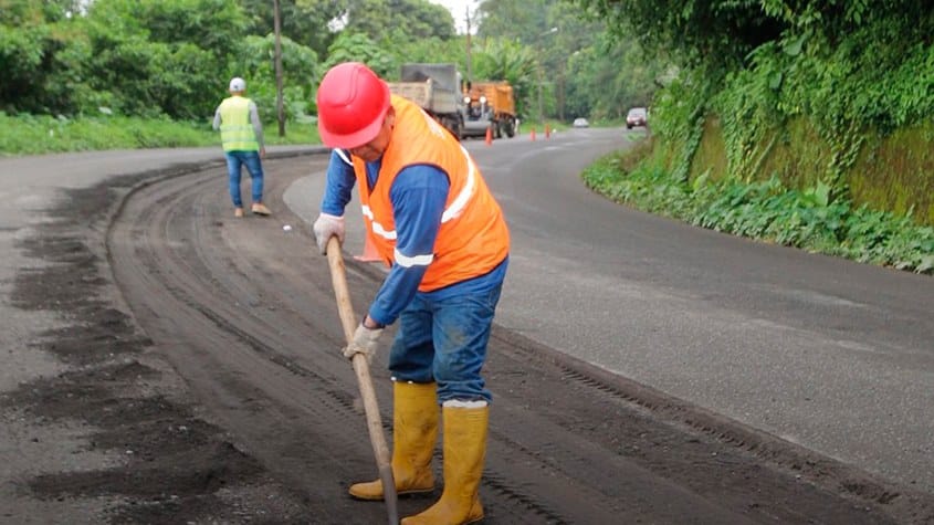 trabajos de rehabilitación vía