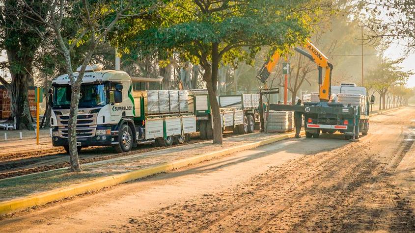 obra de pavimentación