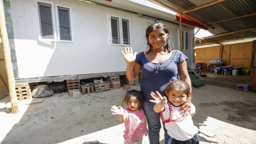 Piura: 229 familias damnificadas por lluvias recibieron módulos temporales de vivienda