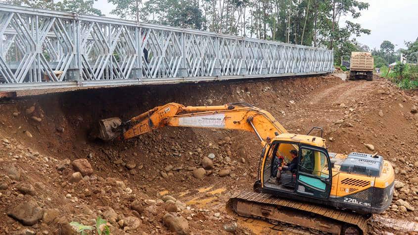 Ecuador: Prefectura de Bolívar habilitará puente Bailey