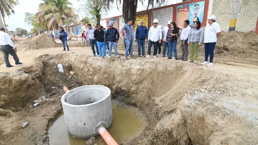 Piura Reconstrucción de Av. Richard Cushing alcanza un avance del 45 %