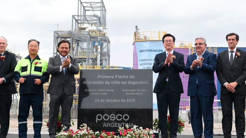 Argentina: Inauguran planta de hidróxido de litio en Salta