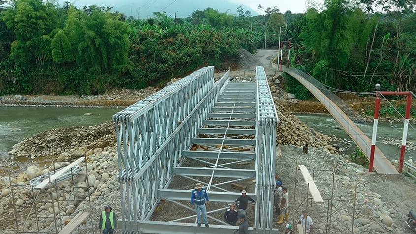 instalación de puente