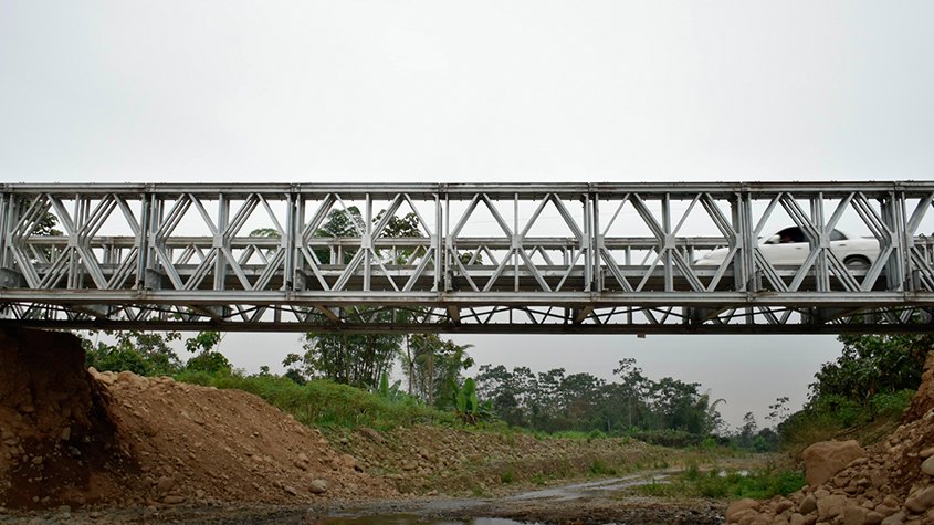 Ecuador: MTOP entrega puente Bailey en el cantón Chillanes