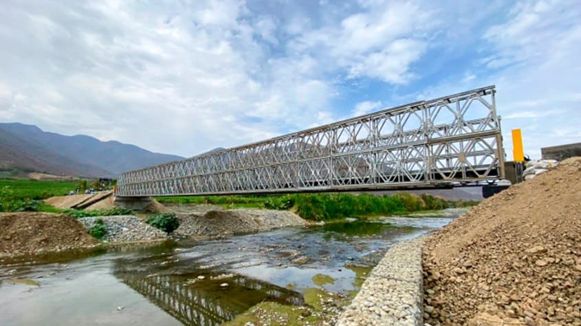 Piura: MTC finaliza instalación de puente modular en Paimas