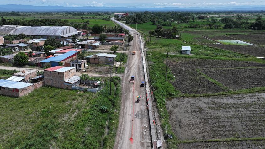 Asfaltado de carretera Nueva Cajamarca-San Fernando-Yuracyacu con más de 60% de avance