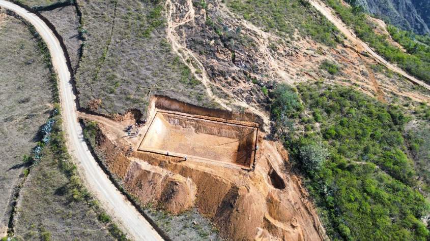 Construcción de reservorios del proyecto en Sóndor registra un avance del 65%