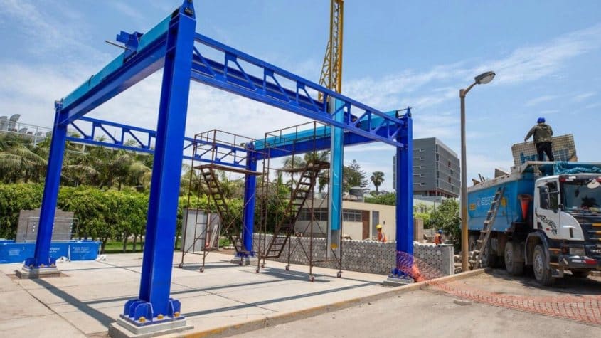 estructura azul