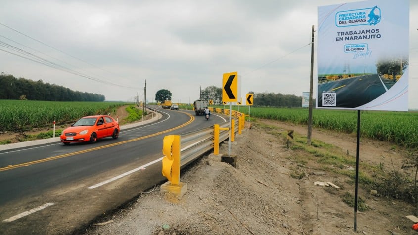 Ecuador: Rehabilitan la vía Naranjito-Marcelino Maridueña