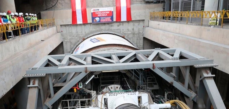 Línea 4 del Metro: Ensamblaje de tuneladora  tiene un avance del 90%