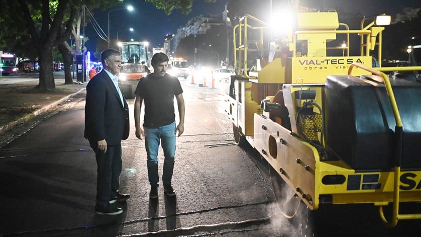 supervisan obras de repavimentación