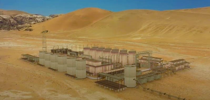 megaproyecto de hidrógeno verde en 3d