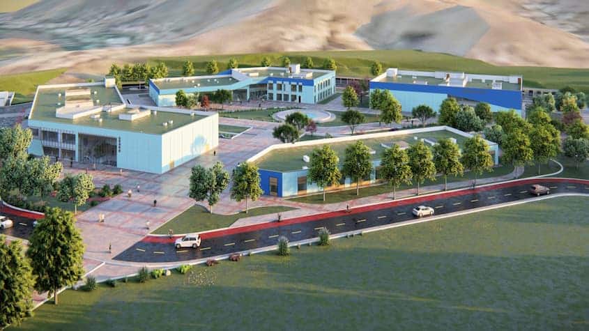 Modelo 3d del infraestructura en la Universidad Agraria de La Molina