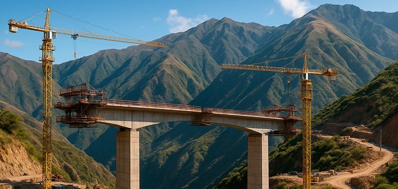 construcción de puente