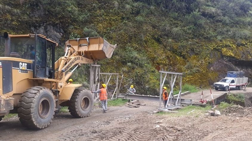 Áncash: MTC instala puente modular en Pallasca para restablecer tránsito vehicular y reforzar la conectividad