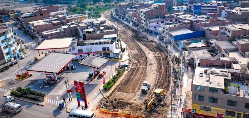 Avanza construcción de nueva avenida José Carlos Mariátegui en Ate