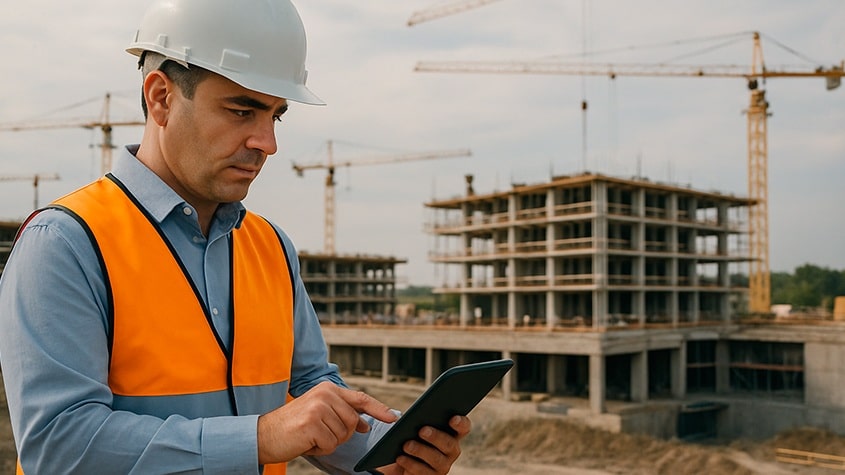 trabajador con una tablet