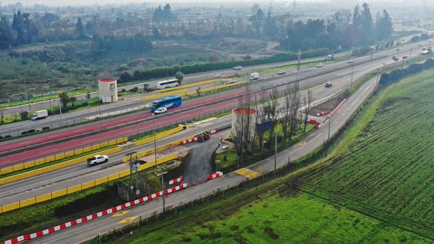 Chile: Construyen nuevos empalmes en la Ruta 78 que beneficiarán a más de 2 mil usuarios de Talagante e Isla de Maipo
