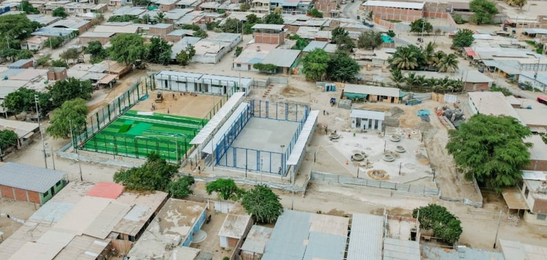 Piura: Polideportivo de Los Ejidos del Norte alcanza el 82% de avance y contará con drenaje pluvial para evitar inundaciones