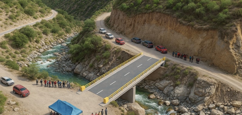 Apurímac: Entregan terreno para la construcción del puente Pacharaso