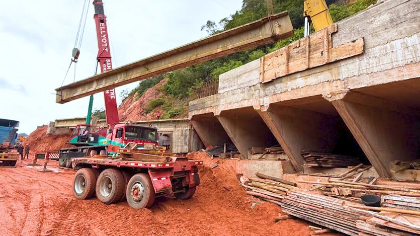 construcción de carretera