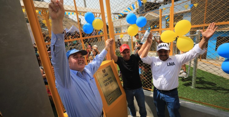Inauguración de losa deportiva