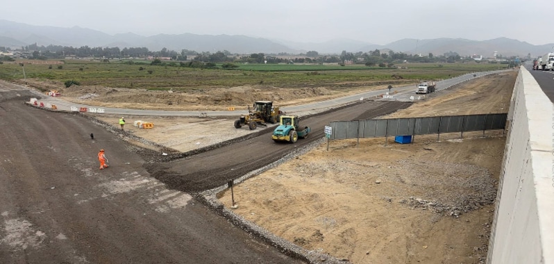Avanzan las obras en la Panamericana Sur que beneficiará a 240 mil ciudadanos