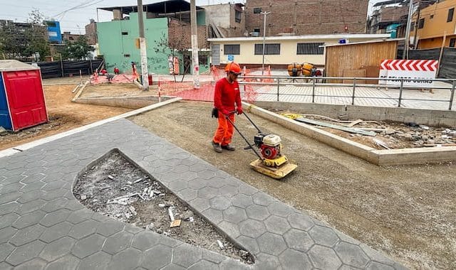 SJL: Construcción de la Alameda Coronel Althaus en Mariscal Cáceres registra un 30% de avance