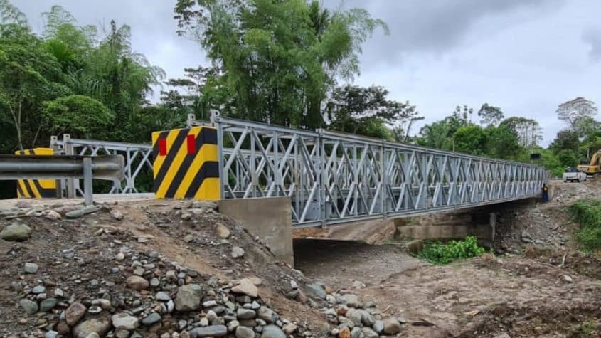 Inician instalación del puente modular Huayochaca III en Áncash