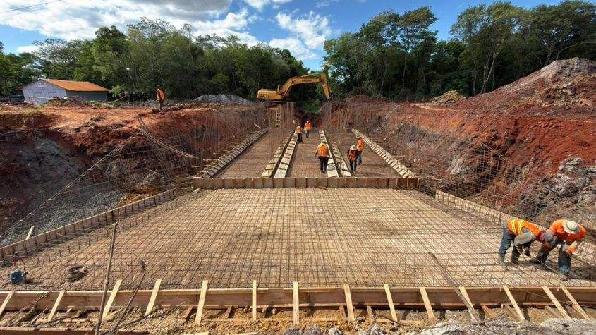 construcción de ruta